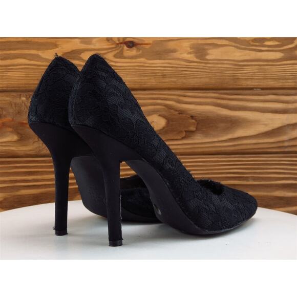 BCBG Size 8 D'Orsay Heel Black Fabric M Width Paris - Picture 6 of 10